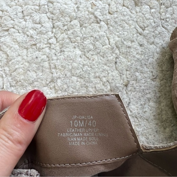 Jessica Simpson Dalisa Beige Suede Western Boho Slouch Neutral Booties 10M - Picture 15 of 16